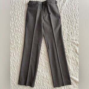 Club Monaco Gray Straight-Leg Wool Dress Pants